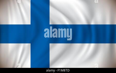 Flagge von Finnland - Vektor-illustration Stock Vektor