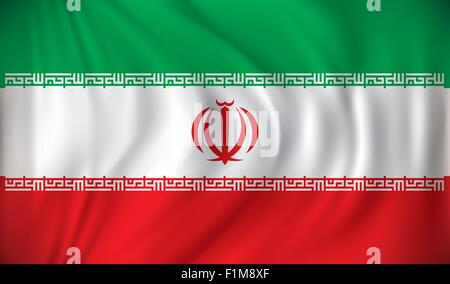 Flagge von Iran - Vektor-illustration Stock Vektor