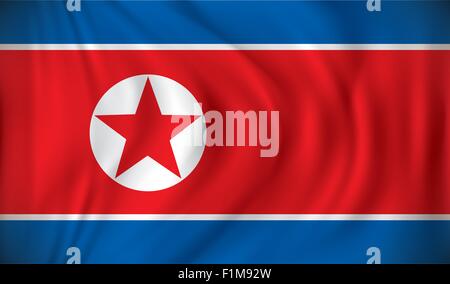 Flagge von Nordkorea - Vektor-illustration Stock Vektor