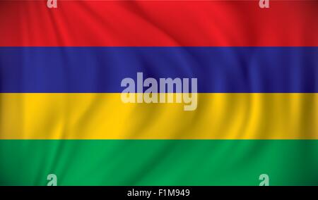 Flagge von Mauritius - Vektor-illustration Stock Vektor