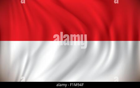 Flagge von Monaco - Vektor-illustration Stock Vektor