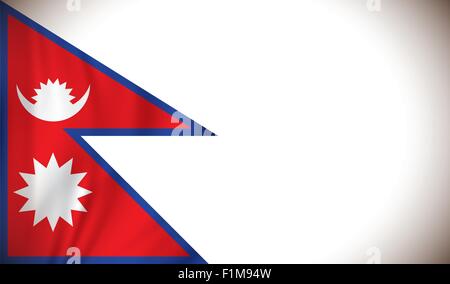 Flagge von Nepal - Vektor-illustration Stock Vektor