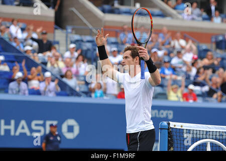 New York City, NY, USA. 03rd Sep 2015. USA US Open spielte Billie Jean King Tennis Center, Flushing Meadow NY. Andy Murray (GBR) Credit: Aktion Plus Sport/Alamy Live-Nachrichten Stockfoto