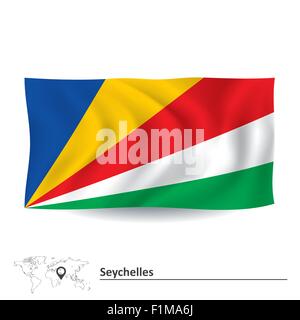 Flagge der Seychellen - Vektor-illustration Stock Vektor