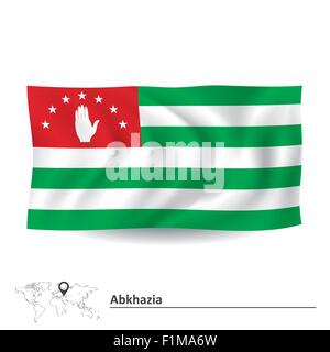 Flagge von Abchasien - Vektor-illustration Stock Vektor