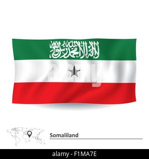 Flagge von Somaliland - Vektor-illustration Stock Vektor