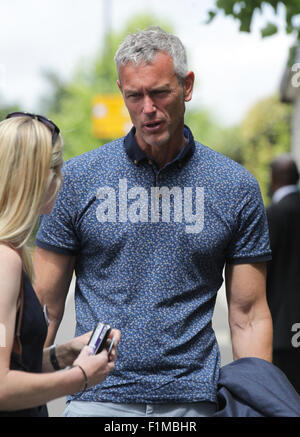 LONDON, UK, 11. Juli 2015: Mark Foster gesehen auf Wimbledon Championships 2015 Stockfoto