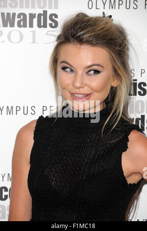 London, UK, 3. September 2015, Georgia Toffolo besucht schottischen Fashion Awards 2015 im Corinthia Hotel im West End. © JOHNNY ARMSTEAD/Alamy Live News Bildnachweis: JOHNNY ARMSTEAD/Alamy Live-Nachrichten Stockfoto