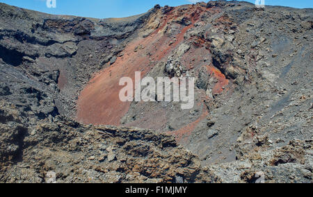 Eines der wichtigsten Sehenswürdigkeiten auf dieser Insel Lanzarote ist der Nationalpark Timanfaya. Stockfoto