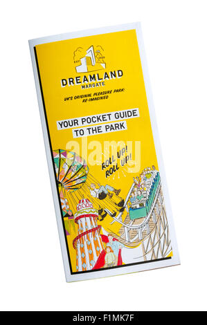 Pocket Guide to wiedereröffnet Margate Dreamland-Vergnügungspark. Stockfoto