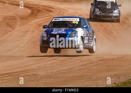 Brisbane, Australien. 4. September 2015. Tag1 von der ersten Runde der neuen Sidchrome Extreme Rallycross Championship Series findet am Lakeside Park, Brisbane, die Hauptstadt von Queensland, Australien, im 4. und 5. September 2015 Credit: John Quixley/Alamy Live News Stockfoto