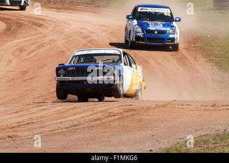 Brisbane, Australien. 4. September 2015. Tag1 von der ersten Runde der neuen Sidchrome Extreme Rallycross Championship Series findet am Lakeside Park, Brisbane, die Hauptstadt von Queensland, Australien, im 4. und 5. September 2015 Credit: John Quixley/Alamy Live News Stockfoto