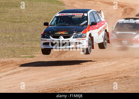 Brisbane, Australien. 4. September 2015. Tag1 von der ersten Runde der neuen Sidchrome Extreme Rallycross Championship Series findet am Lakeside Park, Brisbane, die Hauptstadt von Queensland, Australien, im 4. und 5. September 2015 Credit: John Quixley/Alamy Live News Stockfoto