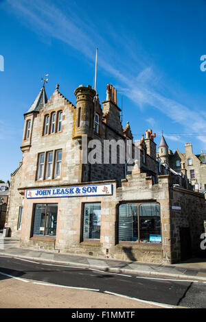 John Leask und Sohn, Travel Agents, Lerwick, Shetland-Inseln, Schottland Stockfoto