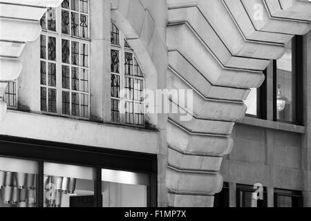 Details an Gebäuden in der Regent Street, London, England. Stockfoto