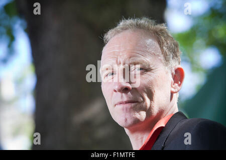 Jon Kalman Stefánsson, isländischer Autor, an das Edinburgh International Book Festival 2015. Edinburgh, Schottland. 17. August Stockfoto