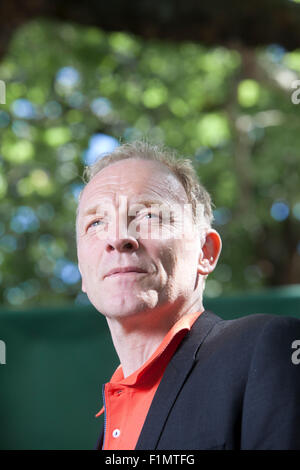 Jon Kalman Stefánsson, isländischer Autor, an das Edinburgh International Book Festival 2015. Edinburgh, Schottland. 17. August Stockfoto