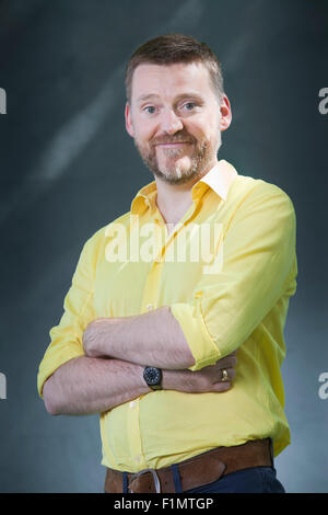 David Roberts, der britischen Kinder Illustrator bei Edinburgh International Book Festival 2015. Edinburgh, Schottland. 17. August 2015 Stockfoto