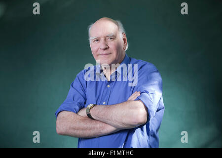 Sir John Philip Lister Lister-Kaye, ist 8. Baronet OBE, ein englischer Naturforscher, Naturschützer und Autor, an das Edinburgh International Book Festival 2015. Edinburgh, Schottland. 17. August 2015 Stockfoto