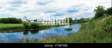 Breite Panorama Kloster der Fürbitte, Susdal, Russland Stockfoto