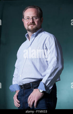 Stuart MacBride, die schottische Krimiautorin an das Edinburgh International Book Festival 2015. Edinburgh, Schottland. Stockfoto