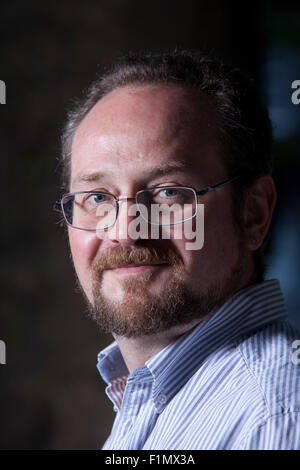 Stuart MacBride, die schottische Krimiautorin an das Edinburgh International Book Festival 2015. Edinburgh, Schottland. Stockfoto