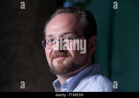 Stuart MacBride, die schottische Krimiautorin an das Edinburgh International Book Festival 2015. Edinburgh, Schottland. Stockfoto