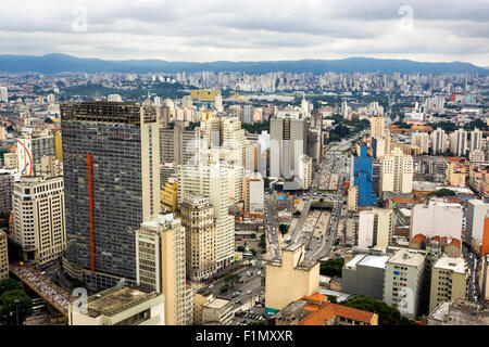 Luftaufnahme der Stadt Sao Paulo, Brasilien. Stockfoto