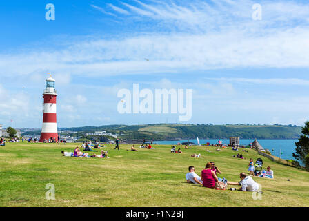 Die Smeaton Tower auf die Hacke, Plymouth, Devon, England, Vereinigtes Königreich Stockfoto