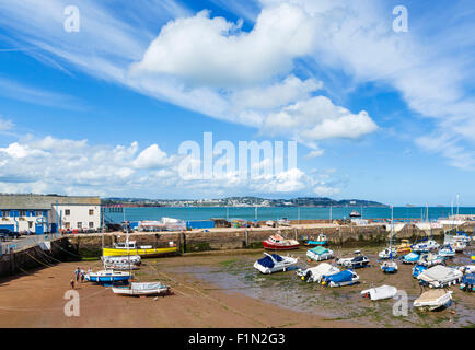 Der Hafen in Paignton bei Ebbe, Torbay, Devon, England, UK Stockfoto