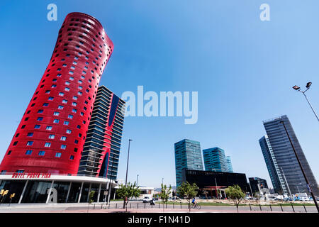 Hotel Porta Fira. Torre Realia Bcn. L'Hospitalet. Stockfoto