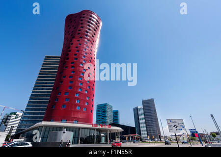 Hotel Porta Fira. Torre Realia Bcn. L'Hospitalet. Stockfoto