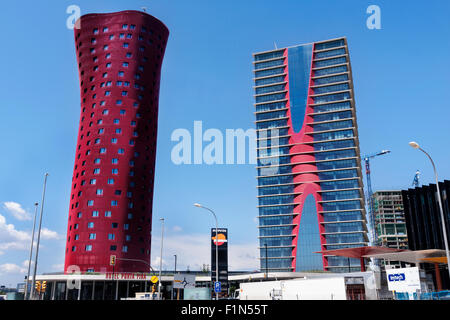 Hotel Porta Fira. Torre Realia Bcn. L'Hospitalet. Stockfoto