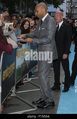 London, UK, 9. Juni 2015: Thierry Henry besucht Entourage - Europäische Filmpremiere am Leicester Square in London Stockfoto