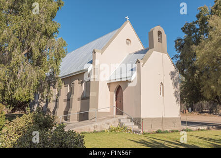 Die Afrikaans-evangelische Kirche in Hopetown, einer kleinen Stadt an den Ufern des Flusses Gariep (Orange River) in der Northern Cape P Stockfoto