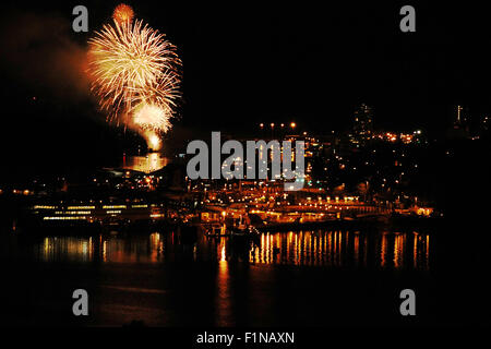 Badewanne Tage Feuerwerk in Nanaimo, Kanada Stockfoto