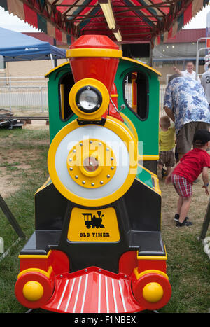 Kinder Zugfahrt auf der Messe, uns 2015. Stockfoto