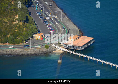 Orakei Wharf, Auckland, Nordinsel, Neuseeland - Antenne Stockfoto