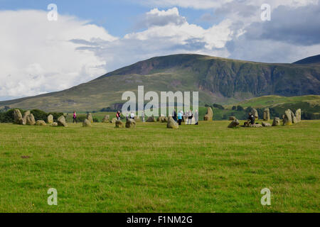 Castlerigg Steinkreis in der Nähe Threlkeld und Keswick im Lake District, Cumbria, England Stockfoto