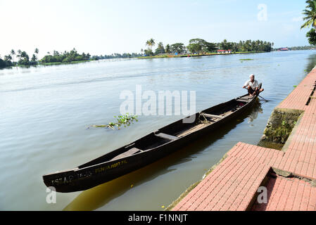 Nehru Trophäe Schlange Regatta während Onam Feier in Alleppey, Alappuzha, Kerala Stockfoto