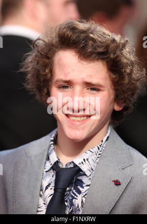 London, UK, 21. Mai 2015: Art Parkinson besucht die World Premiere von San Andreas im Odeon Kino am Leicester Square in London Stockfoto