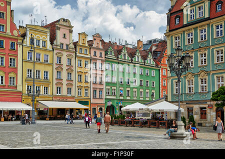 Marktplatz oder Ryneck von Breslau, Niederschlesien, Polen, Europa Stockfoto