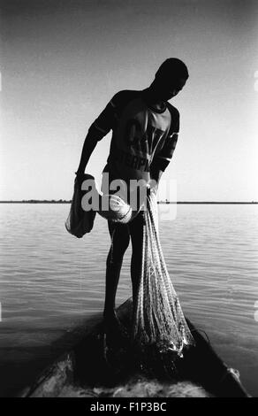 Bozo Fischer unter dem Niger, auf die Region Timbuktu. Stockfoto