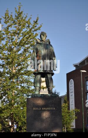 Tromsø, Norwegen: Roald Amundsen-Denkmal Stockfoto