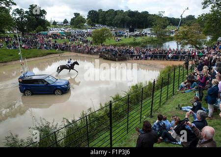 Stamford, Lincs, UK. 5. September 2015. Gesamtansicht des Wassers. Der Land Rover Burghley Horse Trials 2015 Credit: Stephen Bartholomäus/Alamy Live-Nachrichten Stockfoto