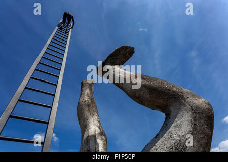 Vojna Gedenkstätte, ein Museum der Opfer des Kommunismus, Statue, in der Nähe von Pribram, Tschechische Republik, Europa Stockfoto