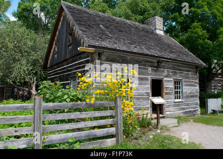 Ross-Bauernhaus im Upper Canada Village. Stockfoto