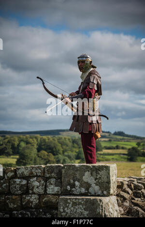 Hadrian Wall Live! -Die großen römischen Soldaten-Veranstaltung.  Birdoswald, Cumbria, 5. September 2015. Stockfoto