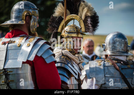 Hadrian Wall Live! -Die großen römischen Soldaten-Veranstaltung.  Birdoswald, Cumbria, 5. September 2015. Stockfoto