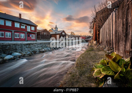 Die historischen Bergbaustadt Røros, Norwegen Stockfoto